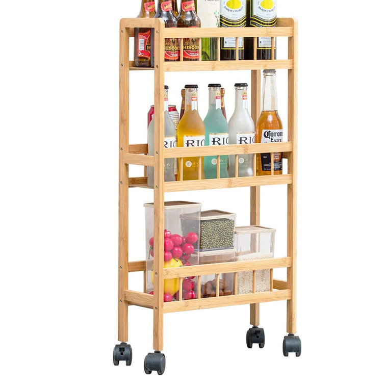 Ebern Designs Sahu Solid Wood Bar Cart Wayfair Canada